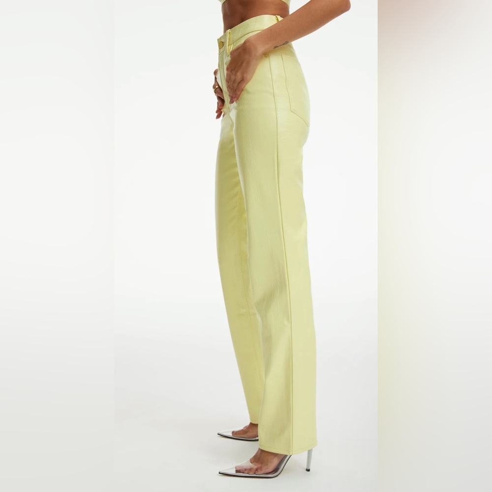 GOOD AMERICAN BETTER THAN LEATHER GOOD ICON - KEY LIME NWT SIZE 6 - Picture 3 of 7